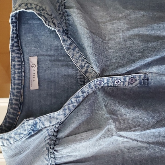 Billy T Denim Poet Shirt RETAIL $98 - Picture 6 of 6